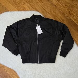 Athleta Sateen Bomber Winter Coat, Womens Medium, New With Tags